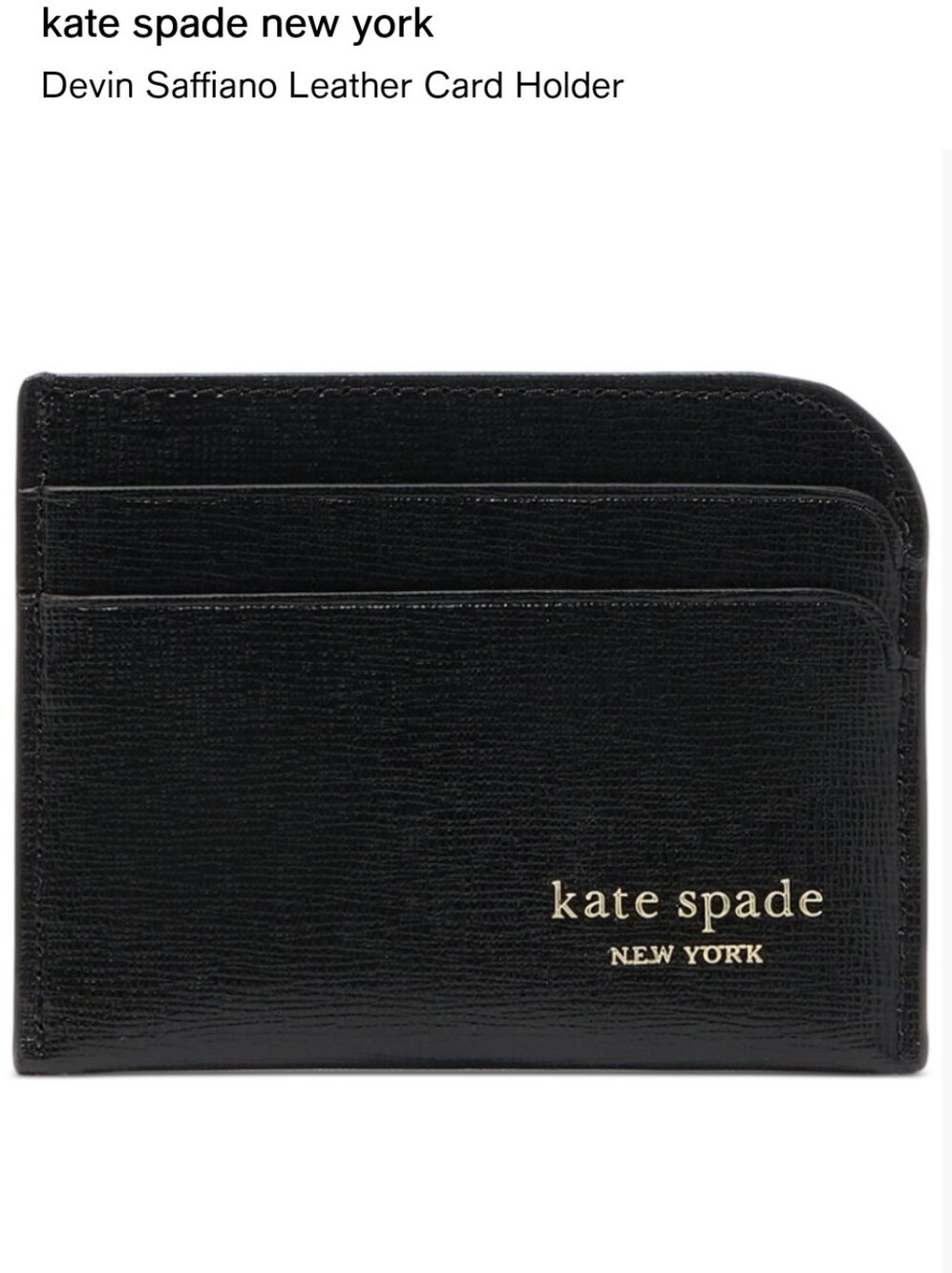 kate spade Black Leather Card Holder